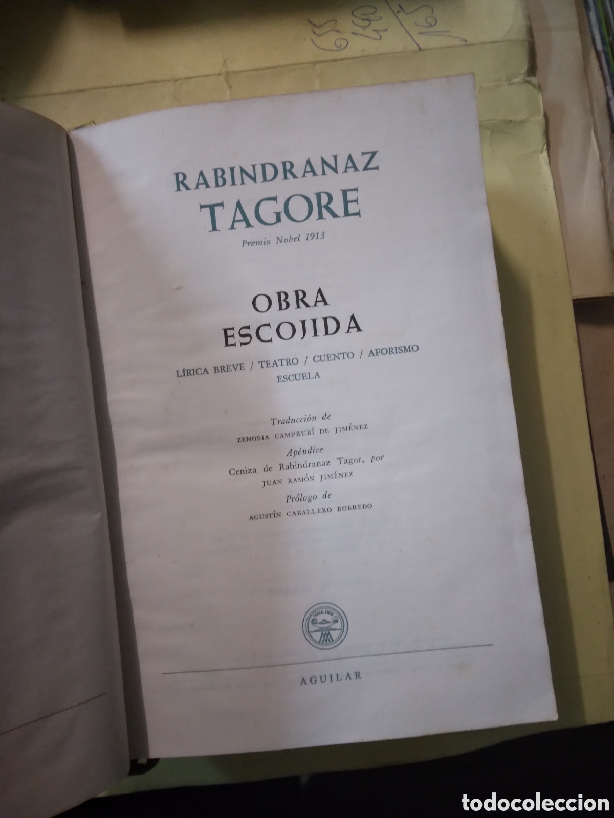 Libros: Rabindranaz Tagore, Obra Escogida, Aguilar - Foto 2