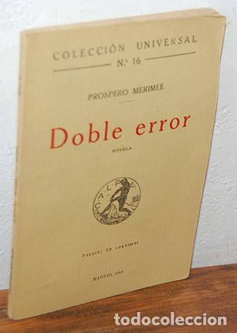 Libros: DOBLE ERROR - PROSPERO MERIMEE - Foto 1