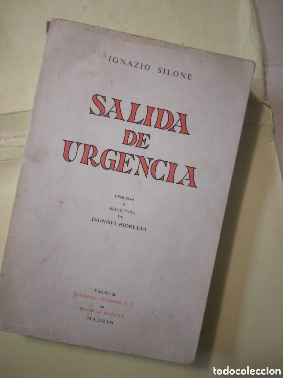 Libros: Ignazio Silone, Salida de urgencia - Foto 1