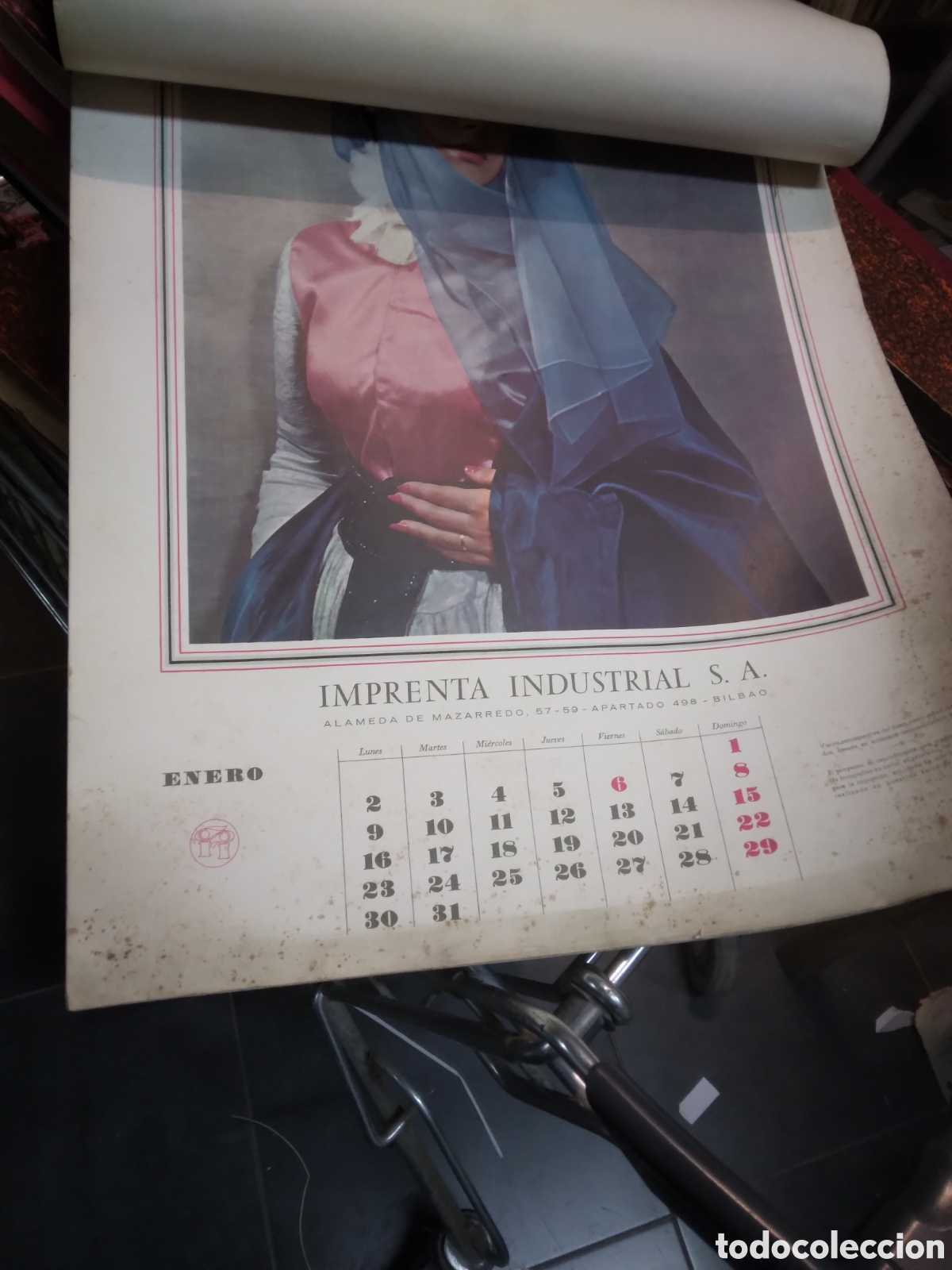 Libros: Calendario 1956, Imprenta Industrial - Foto 2