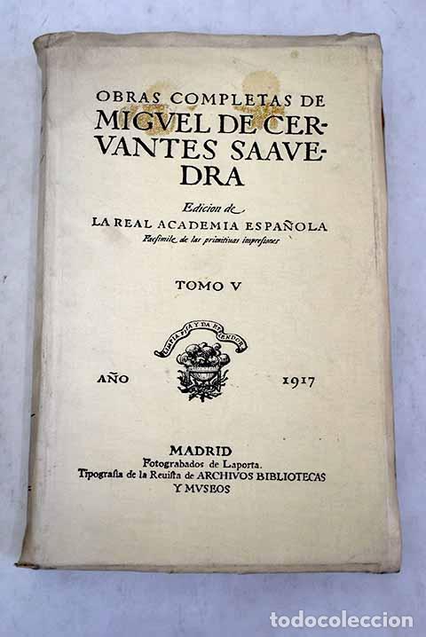 Libros: Obras Completas, tomo V.- Cervantes Saavedra, Miguel de - Foto 1