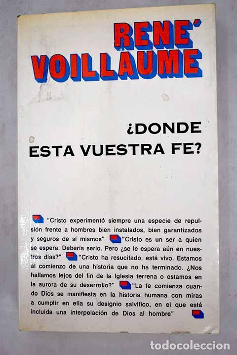 Libros: &iquest;D&oacute;nde est&aacute; vuestra fe?.- Voillaume, Ren&eacute; - Foto 1