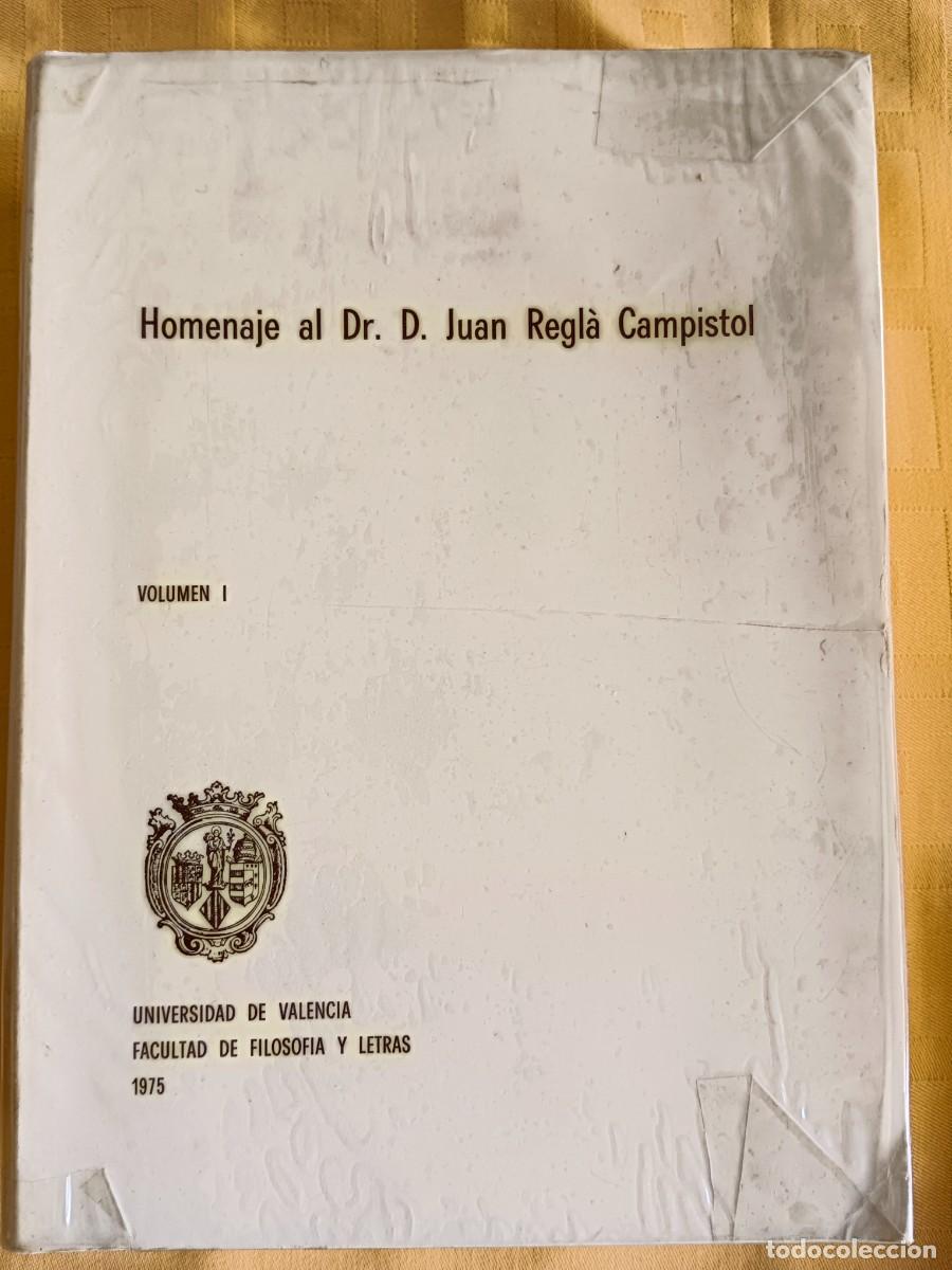 Libros: HOMENAJE AL DR. D. JUAN REGLA CAMPISTOL - 2 TOMOS - VV.AA. - Foto 1