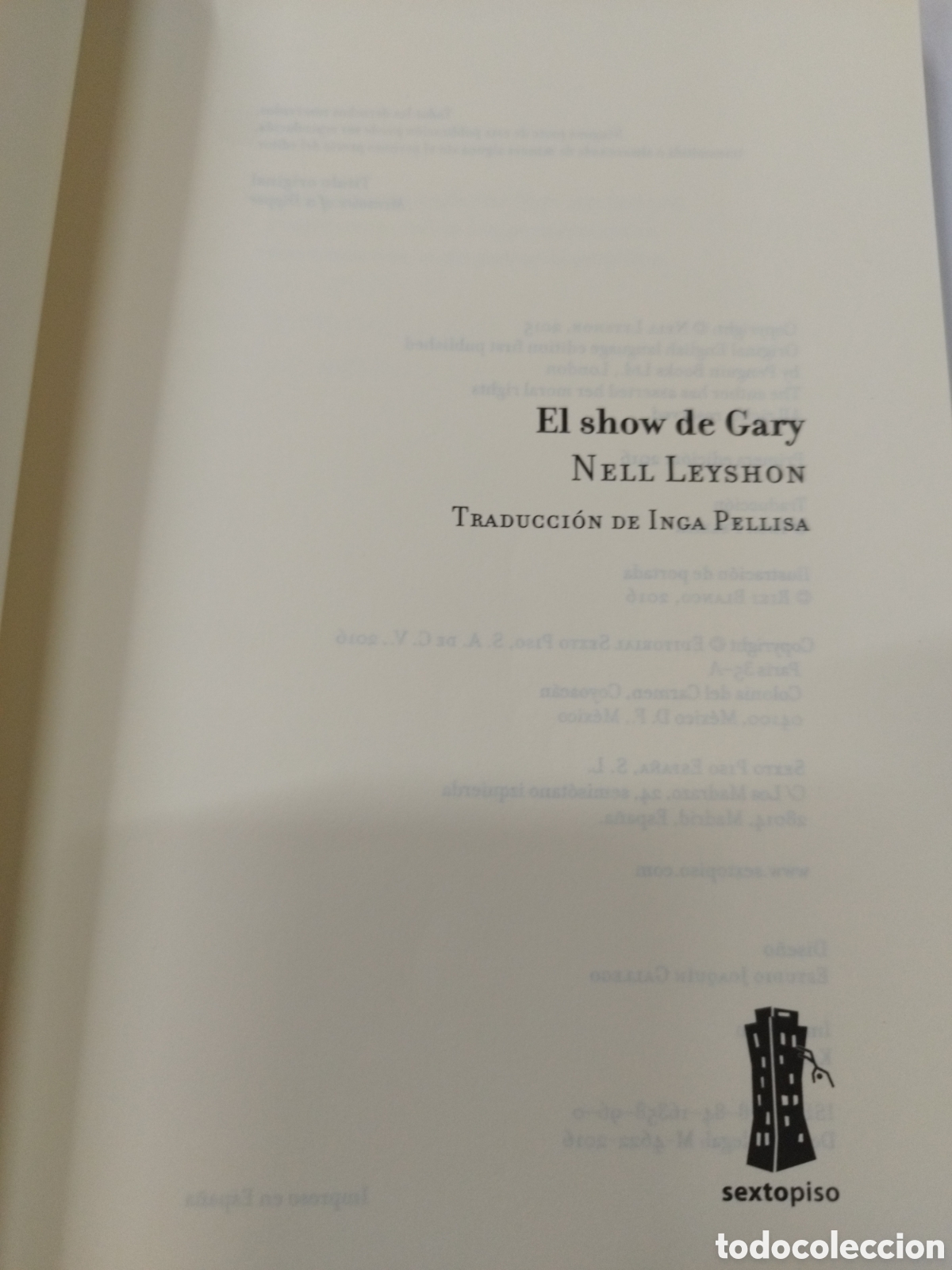 Libros: EL SHOW DE GARY. 1&ordf; Edici&oacute;n - LEYSHON,Nell - Foto 3
