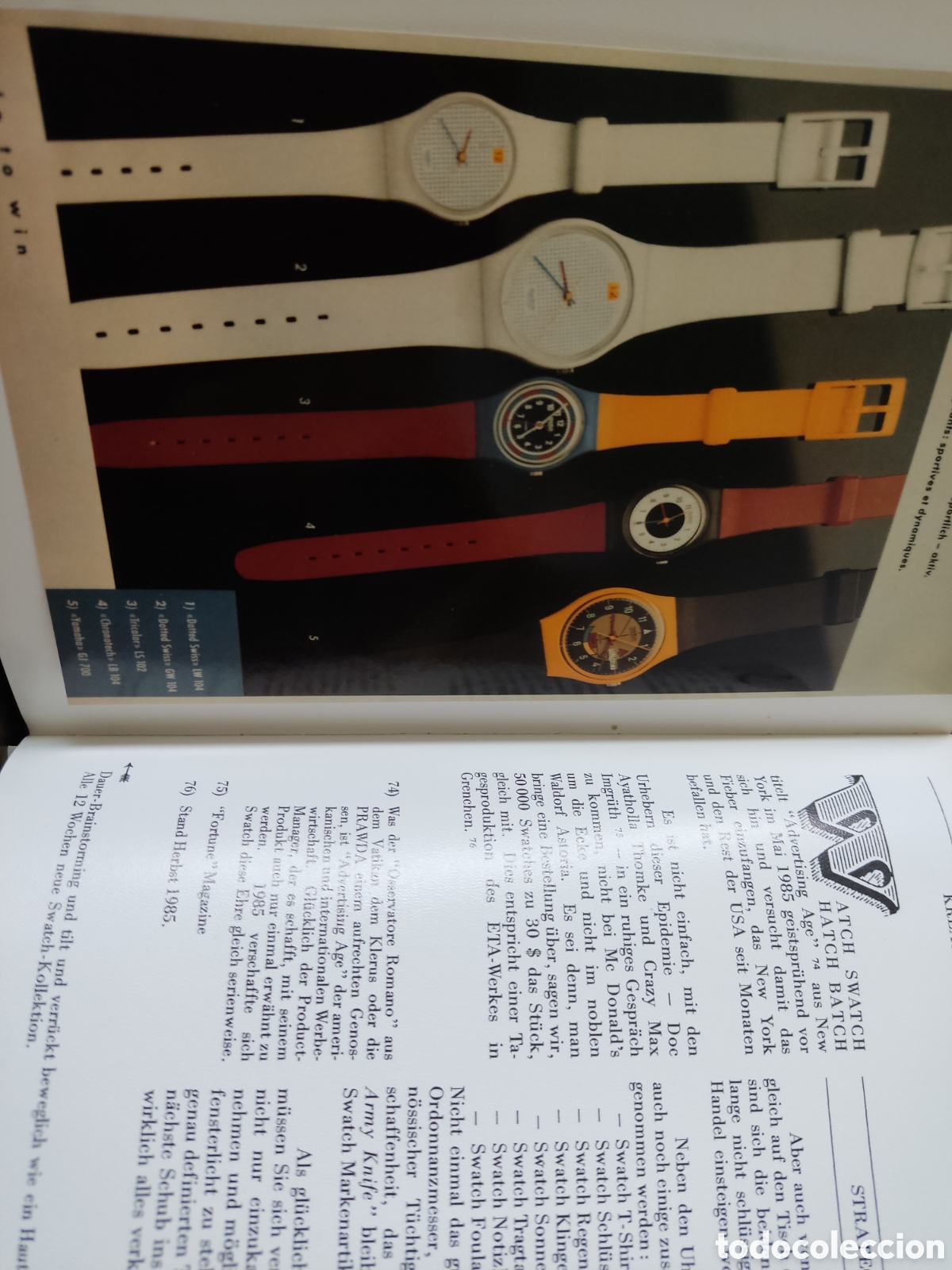 Libros: (ALEM&Aacute;N) Swatch Oclock/ Relojes/ Heuwinkel, 1986 - Foto 8