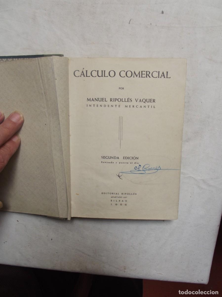 Libros: CALCULO COMERCIAL DE MANUEL RIPOLLES VAQUER - Foto 1