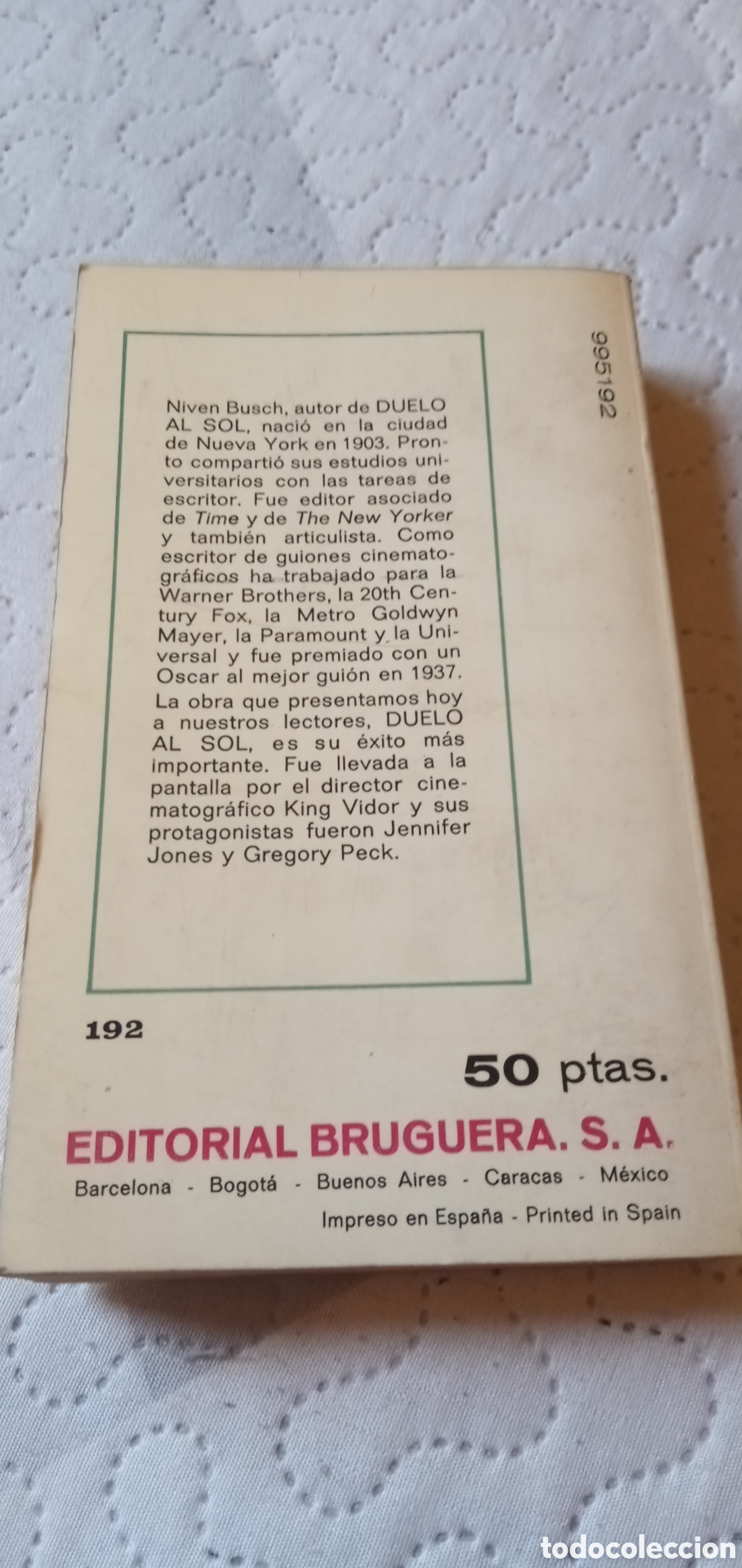 Libros: Duelo al sol.Niven Busch.Bruguera.1971. - Foto 2