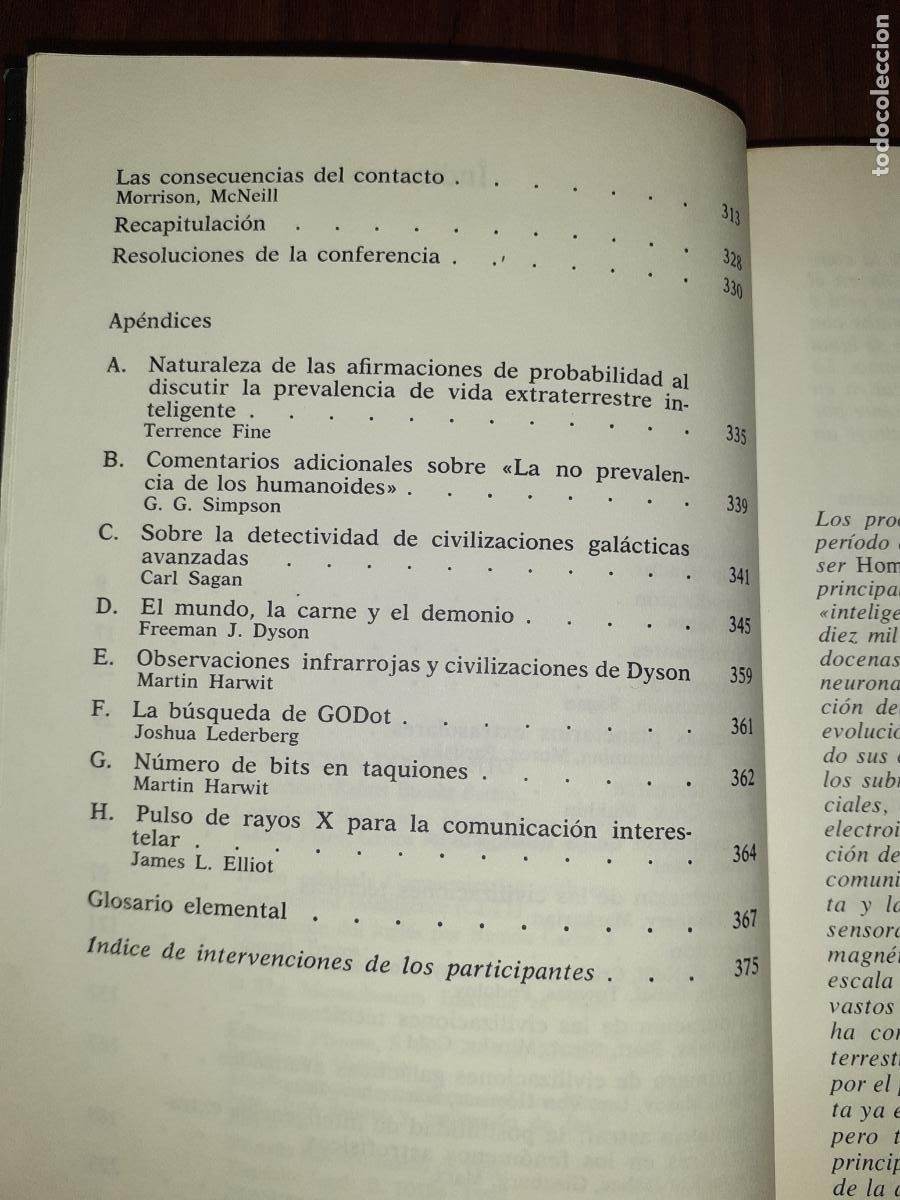 Libros: COMUNICACI&Oacute;N CON INTELIGENCIAS EXTRATERRESTRES - EXTRATERRESTRES - CARL SAGAN - Foto 4