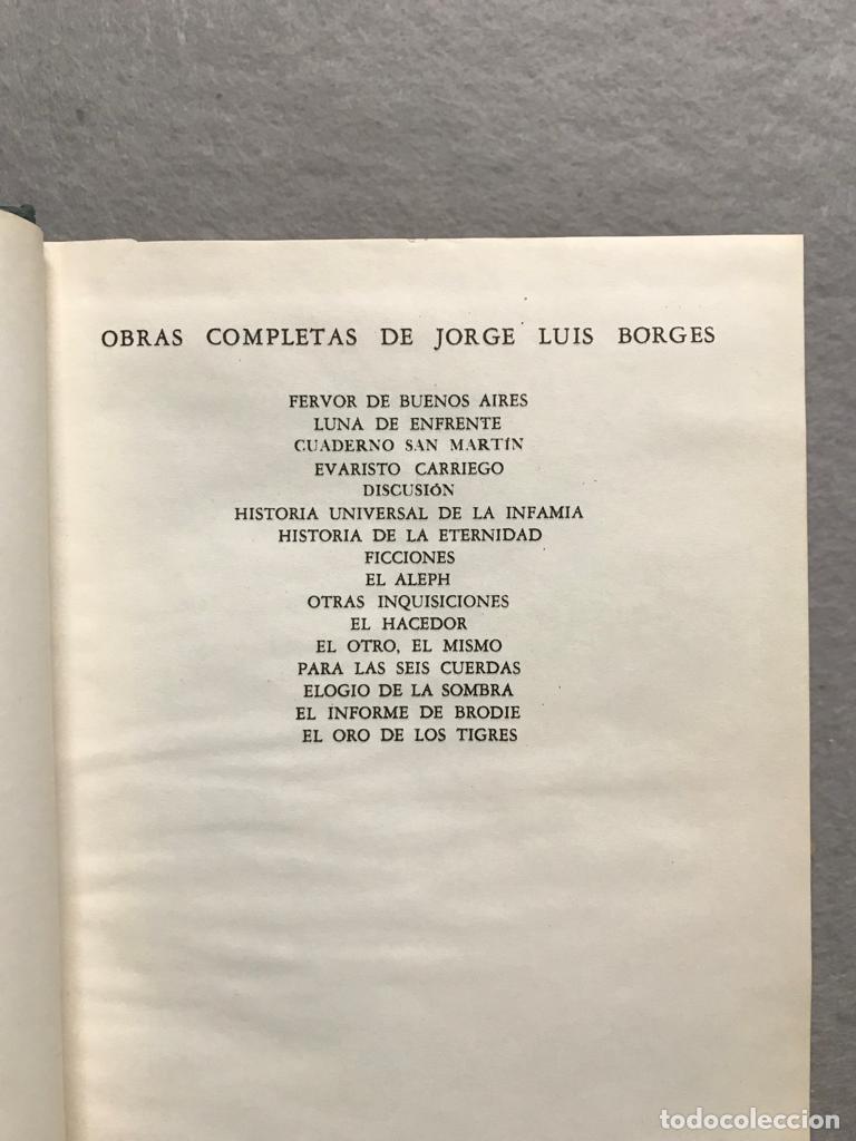 Libros: OBRAS COMPLETAS 1923 - 1972. - BORGES, JORGE LUIS. - Foto 4