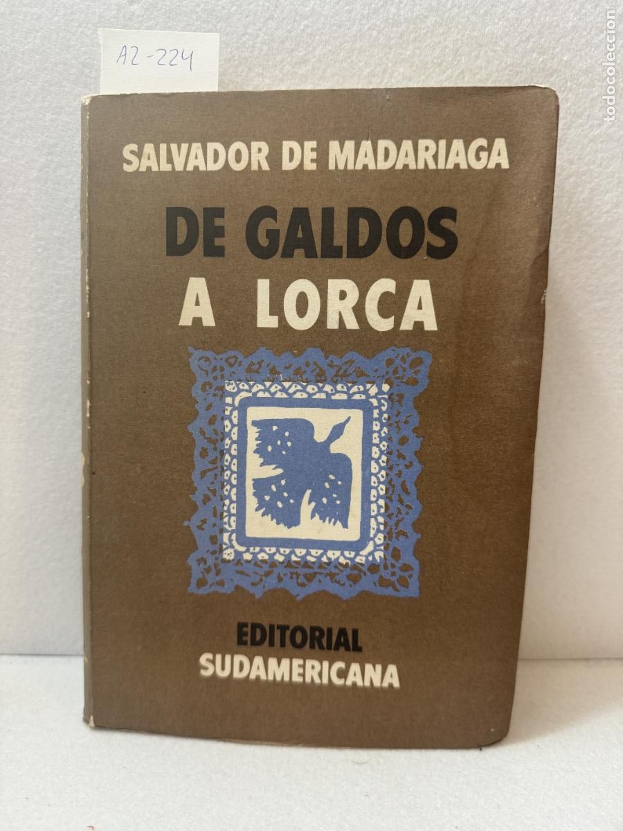 Libros: MADARIAGA, Salvador de: - De Gald&oacute;s a Lorca. - Foto 1