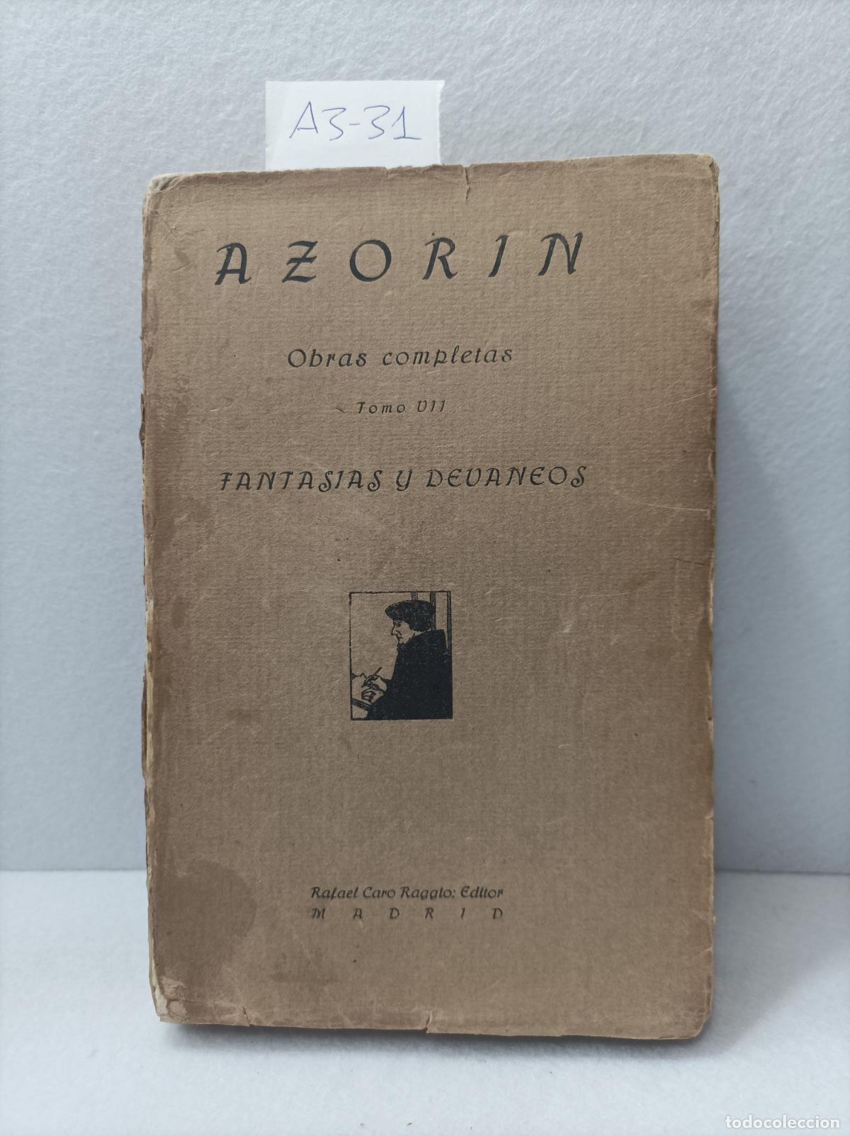 Libros: AZOR&Iacute;N: - Fantas&iacute;as y devaneos. Obras completas. Tomo VII. - Foto 1