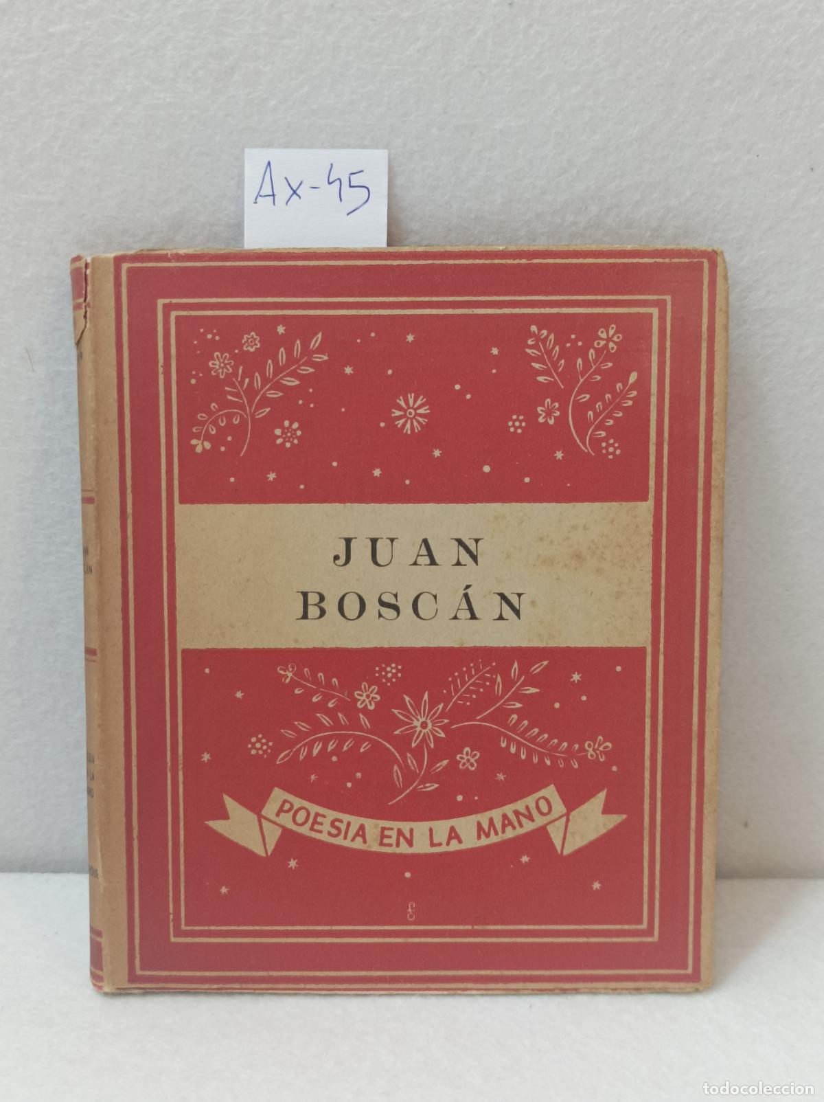 Libros: BOSC&Aacute;N, Juan: - Poes&iacute;a. - Foto 1