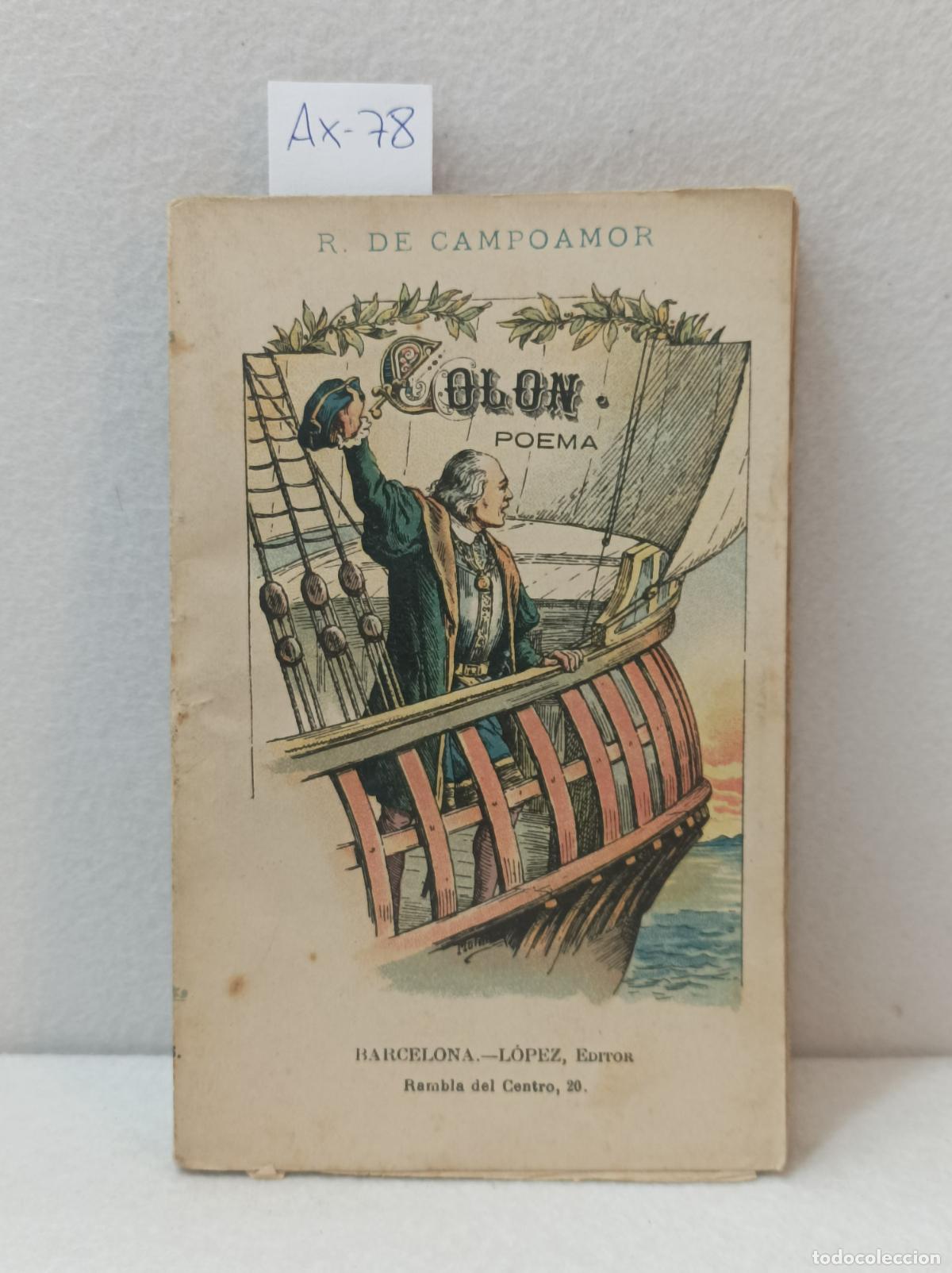 Libros: CAMPOAMOR, Ram&oacute;n de: - Col&oacute;n (poema). - Foto 1