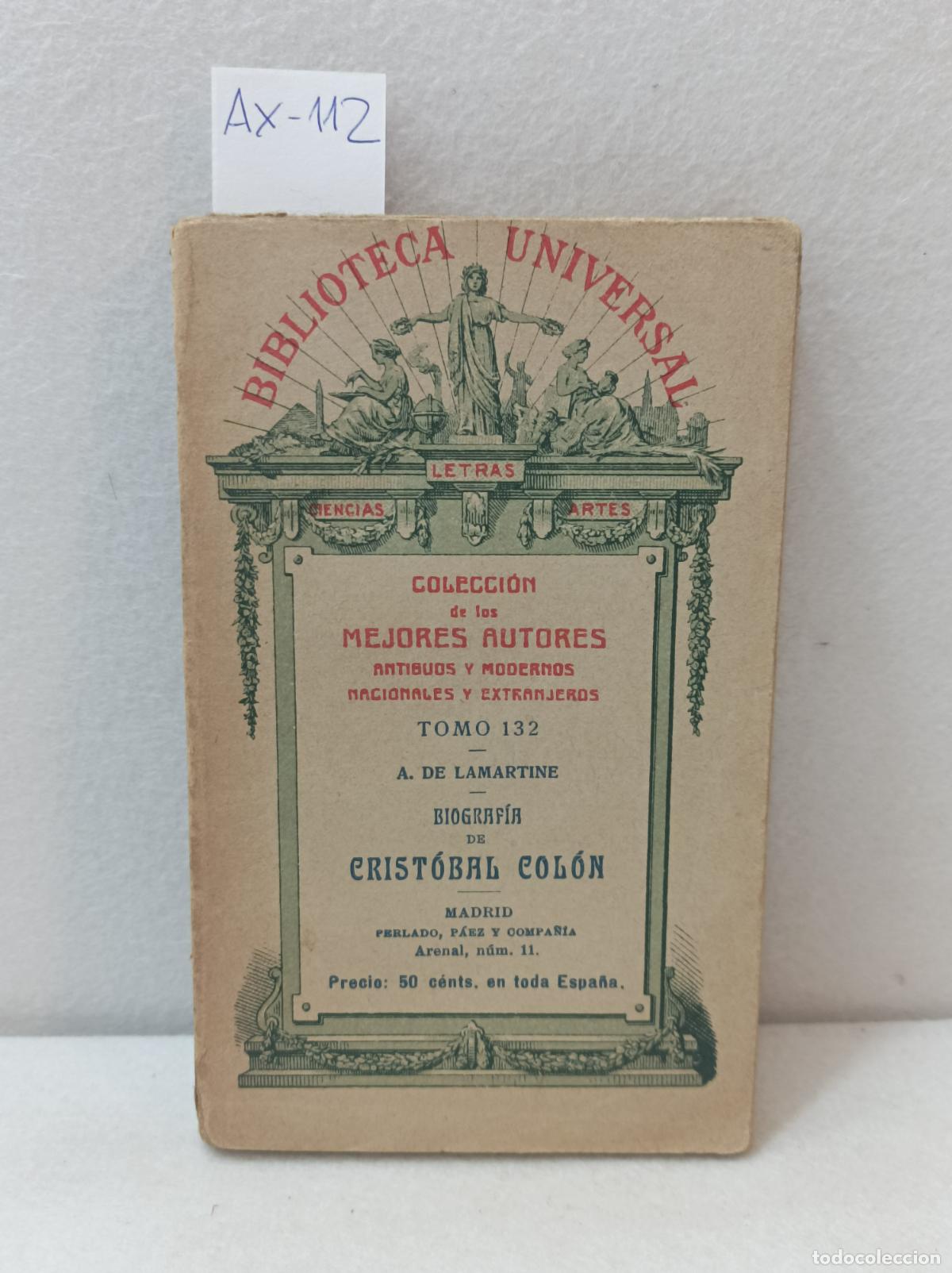 Libros: MARTINE, Alfonso de la: - Biograf&iacute;a de Cristobal Col&oacute;n. - Foto 1