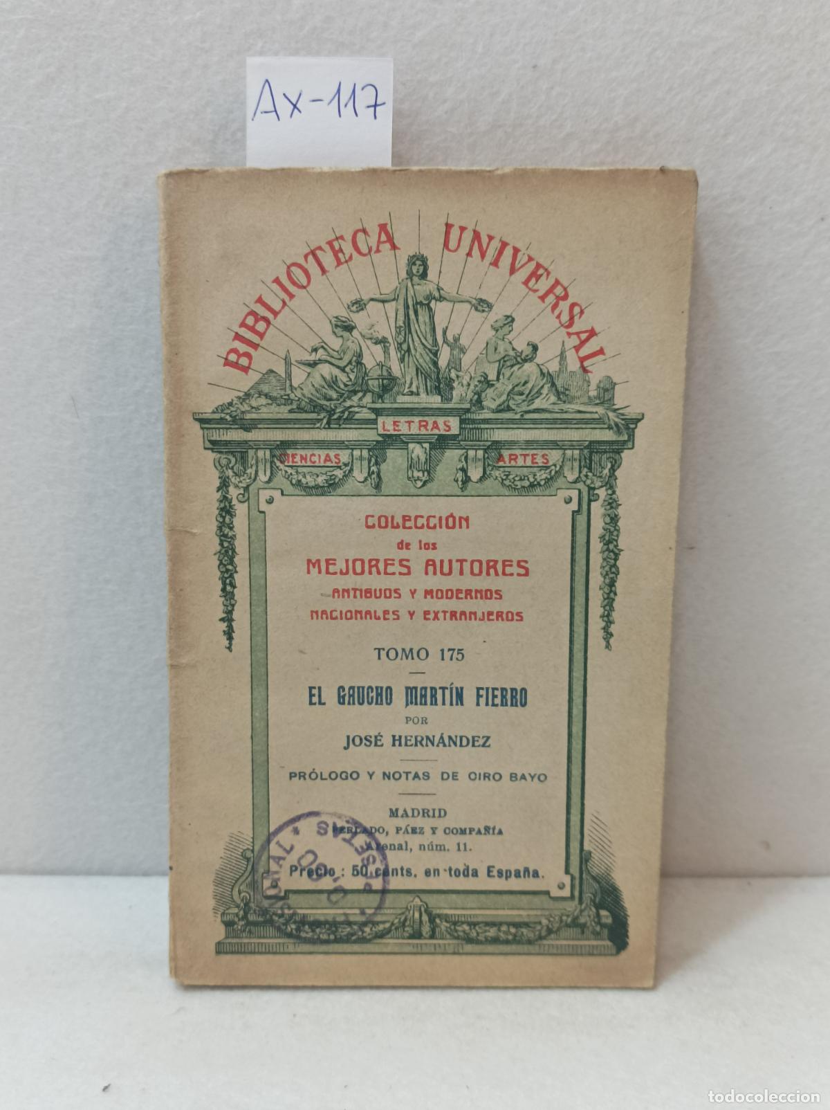 Libros: HERN&Aacute;NDEZ, Jos&eacute;: - El gaucho Mart&iacute;n Fierro. - Foto 1