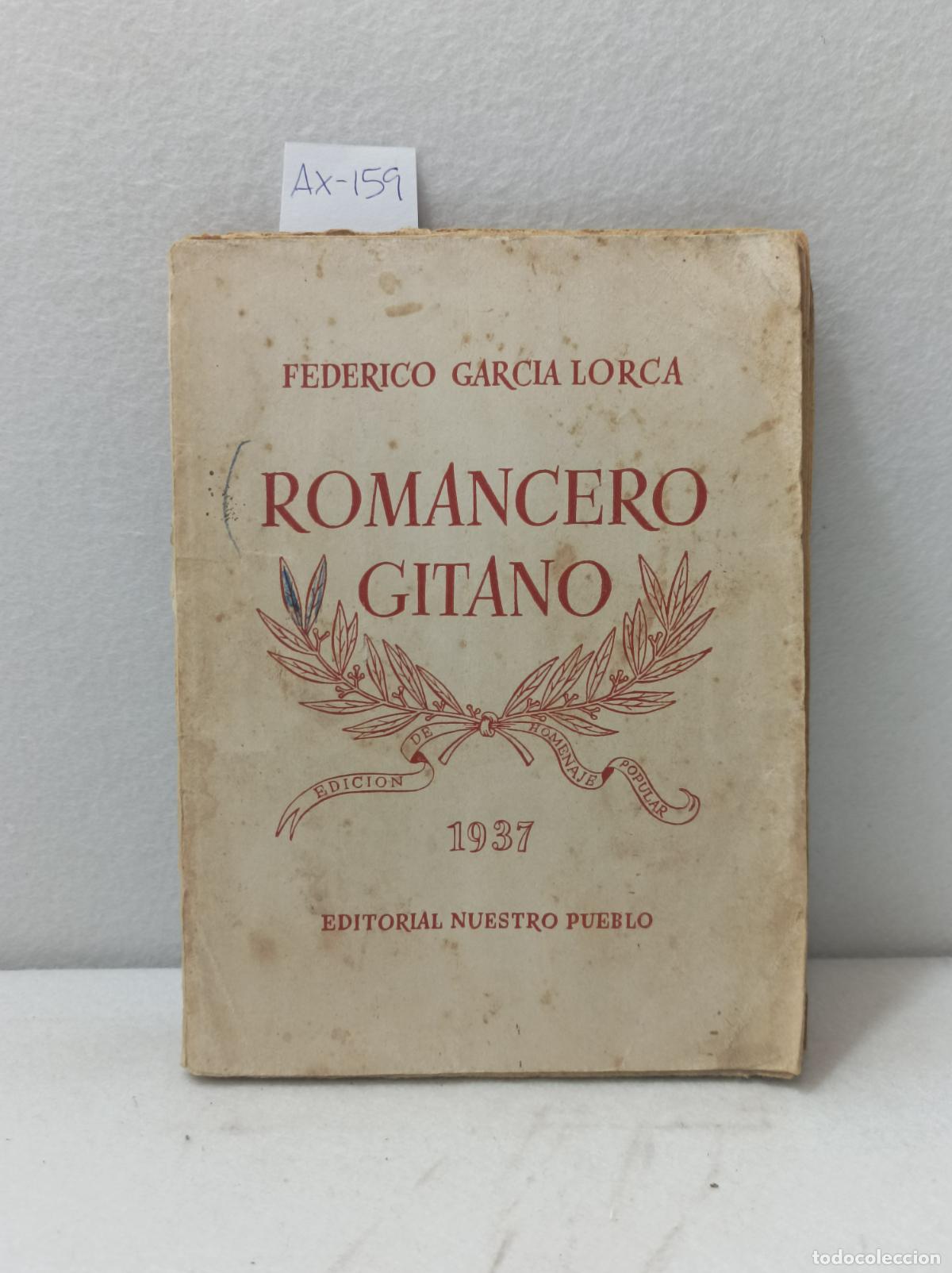 Libros: GARC&Iacute;A LORCA, Federico: - Romancero gitano. - Foto 1