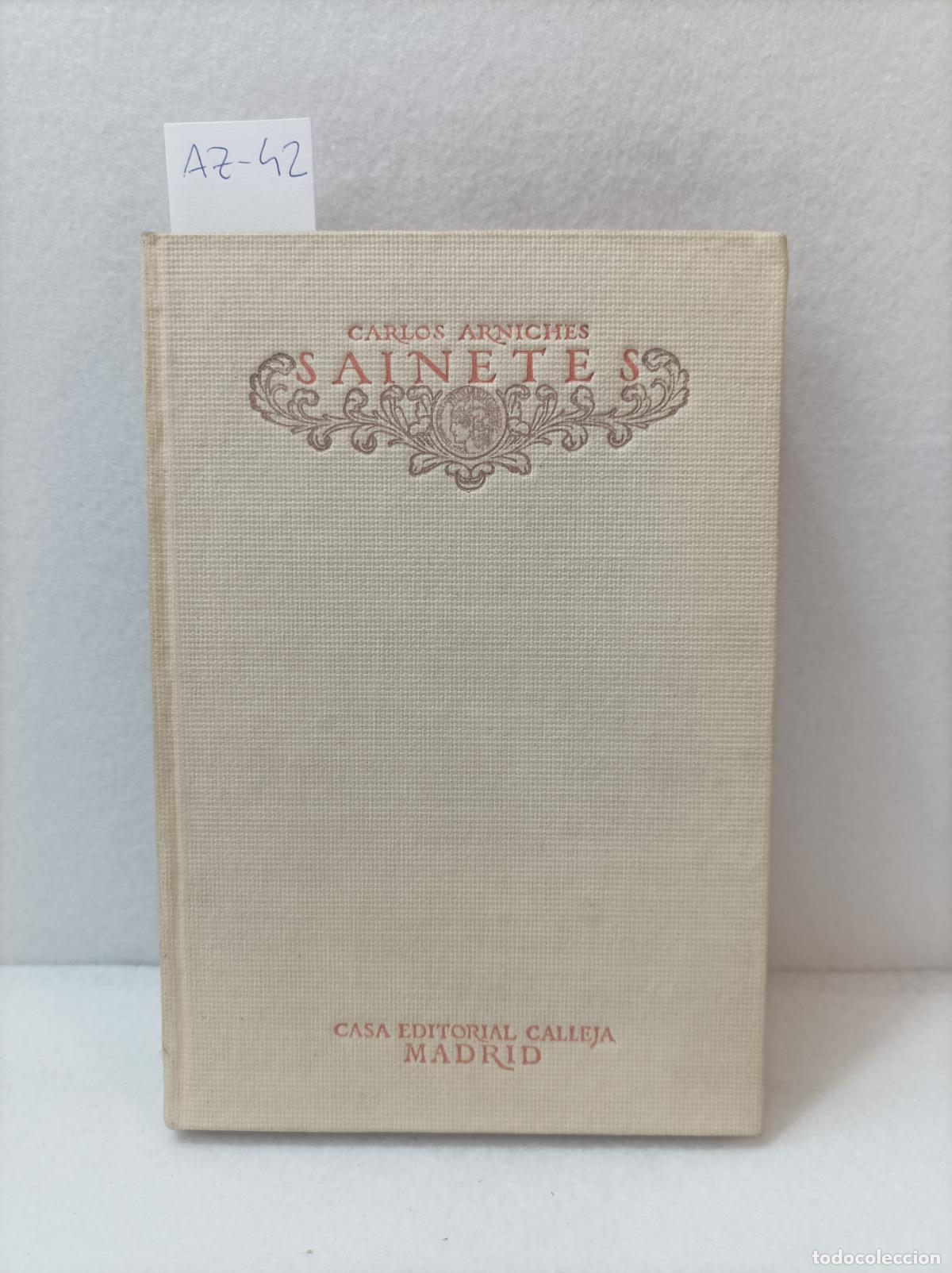 Libros: ARNICHES, Carlos: - Sainetes. - Foto 1