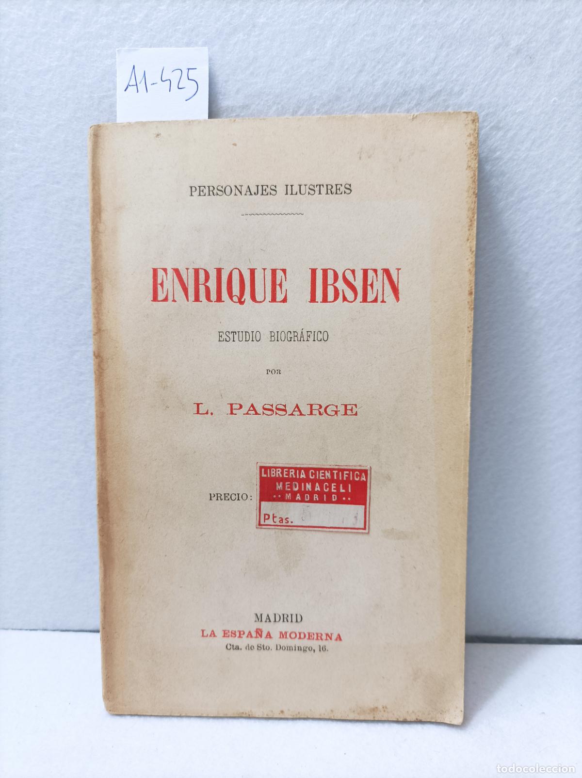 Libros: PASSARGE, L.: - Enrique Ibsen. - Foto 1