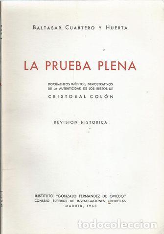 Libros: LA PRUEBA PLENA - CUARTERO Y HUERTA, BALTASAR - Foto 1