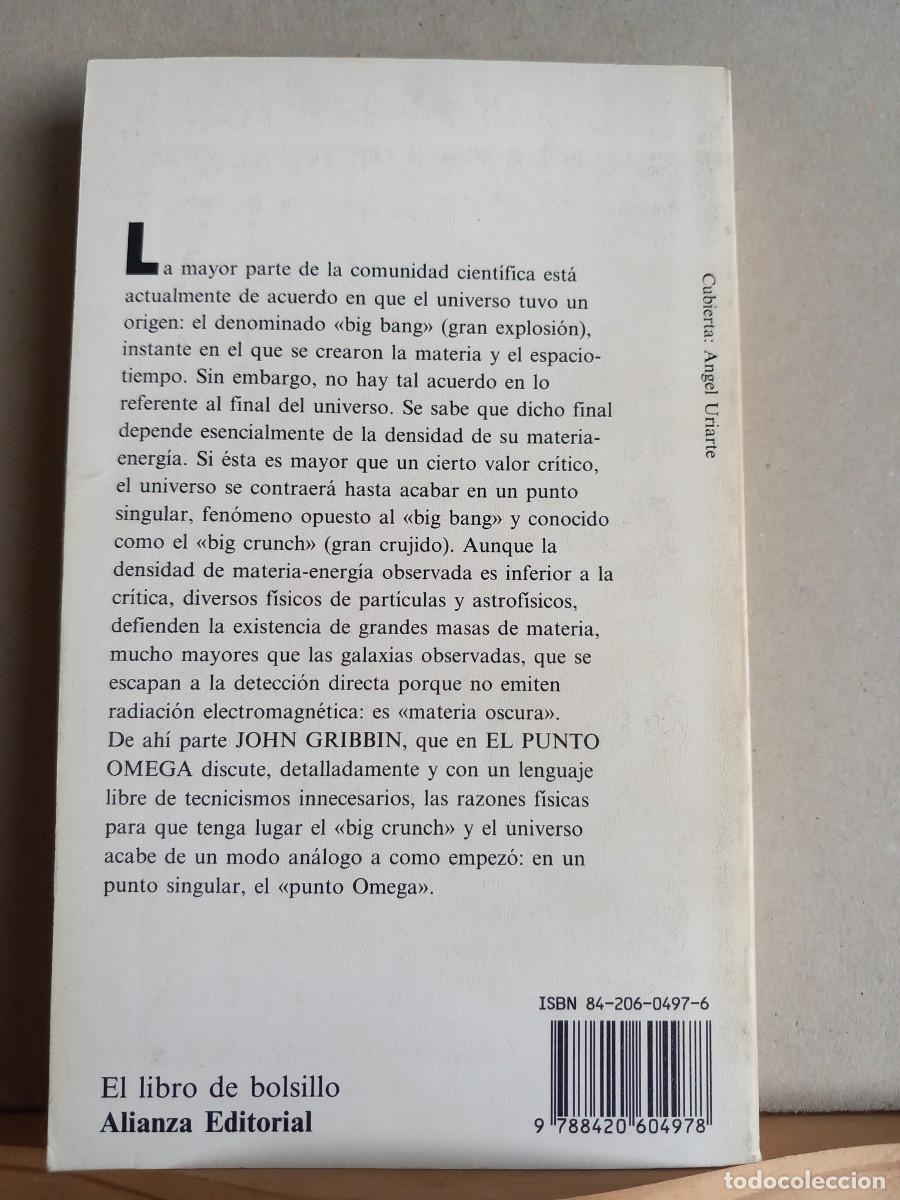 Libros: JOHN GRIBBIN. El punto omega. Alianza Editorial - Foto 2