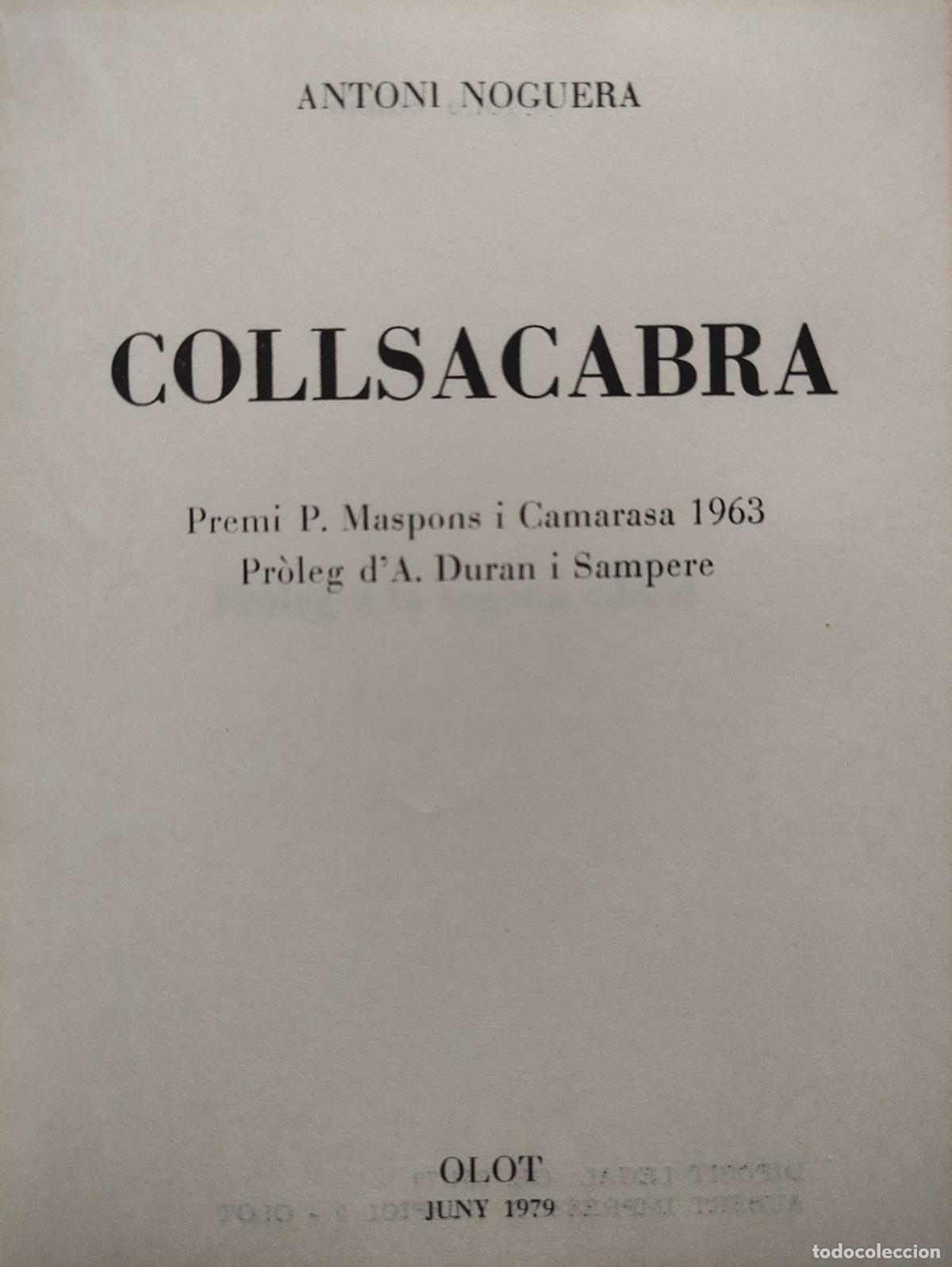 Libros: COLLSACABRA - ANTONI NOGUERA - Foto 2