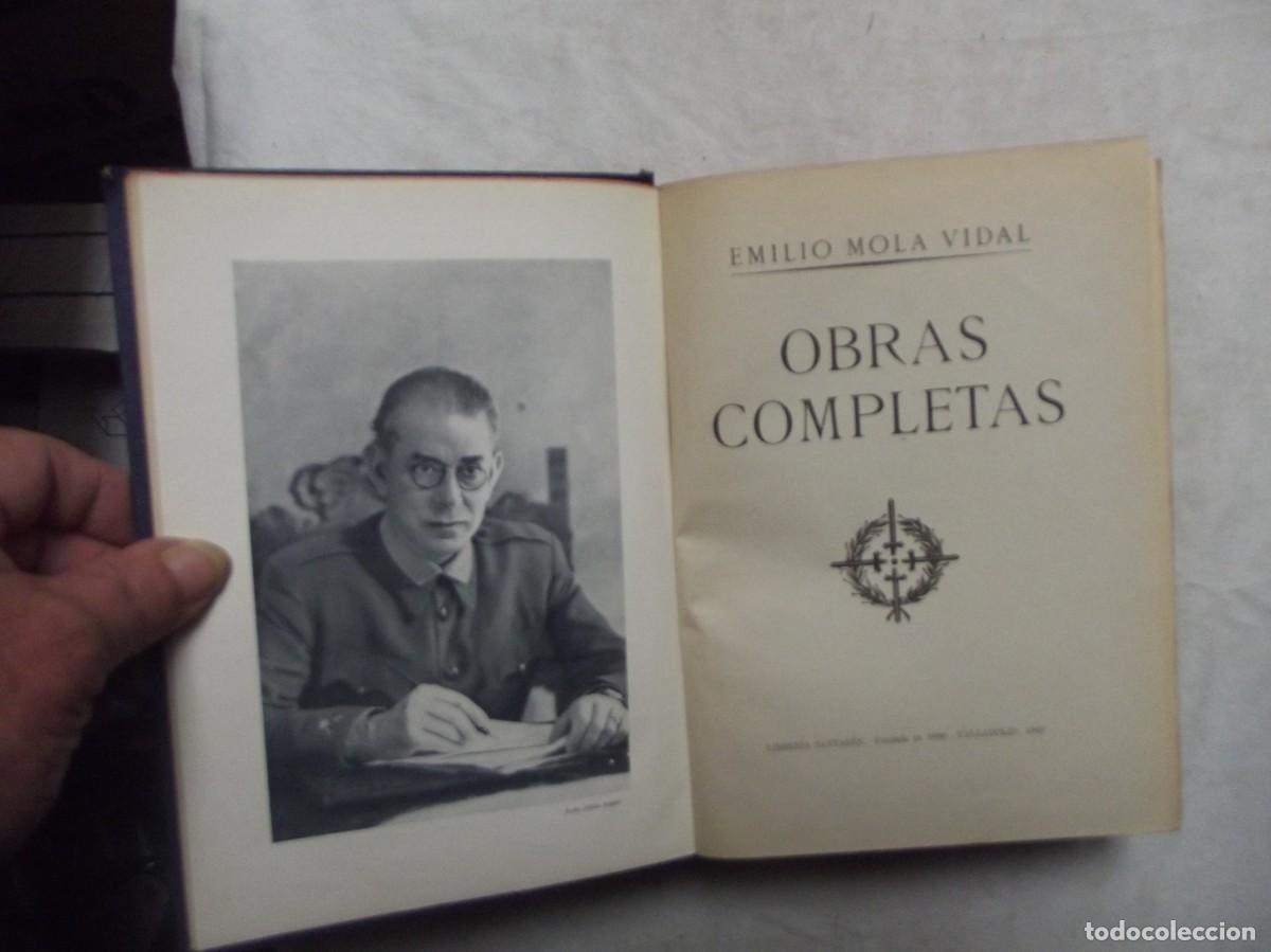 Libros: OBRAS COMPLETAS DE EMILIO MOLA VIDAL 1940 - Foto 2