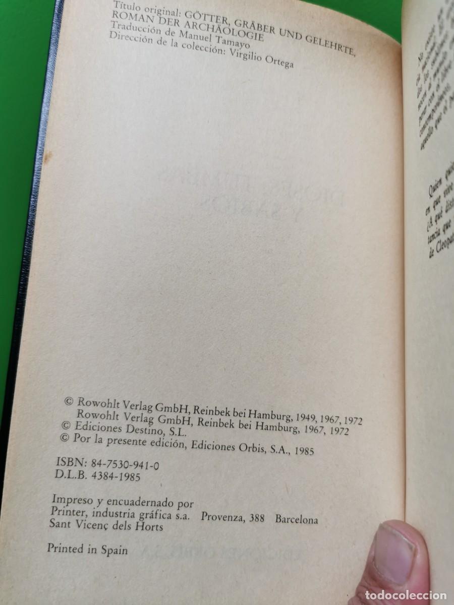 Libros: C.W. CERAM - DIOSES, TUMBAS Y SABIOS - EDICIONES ORBIS - Foto 3