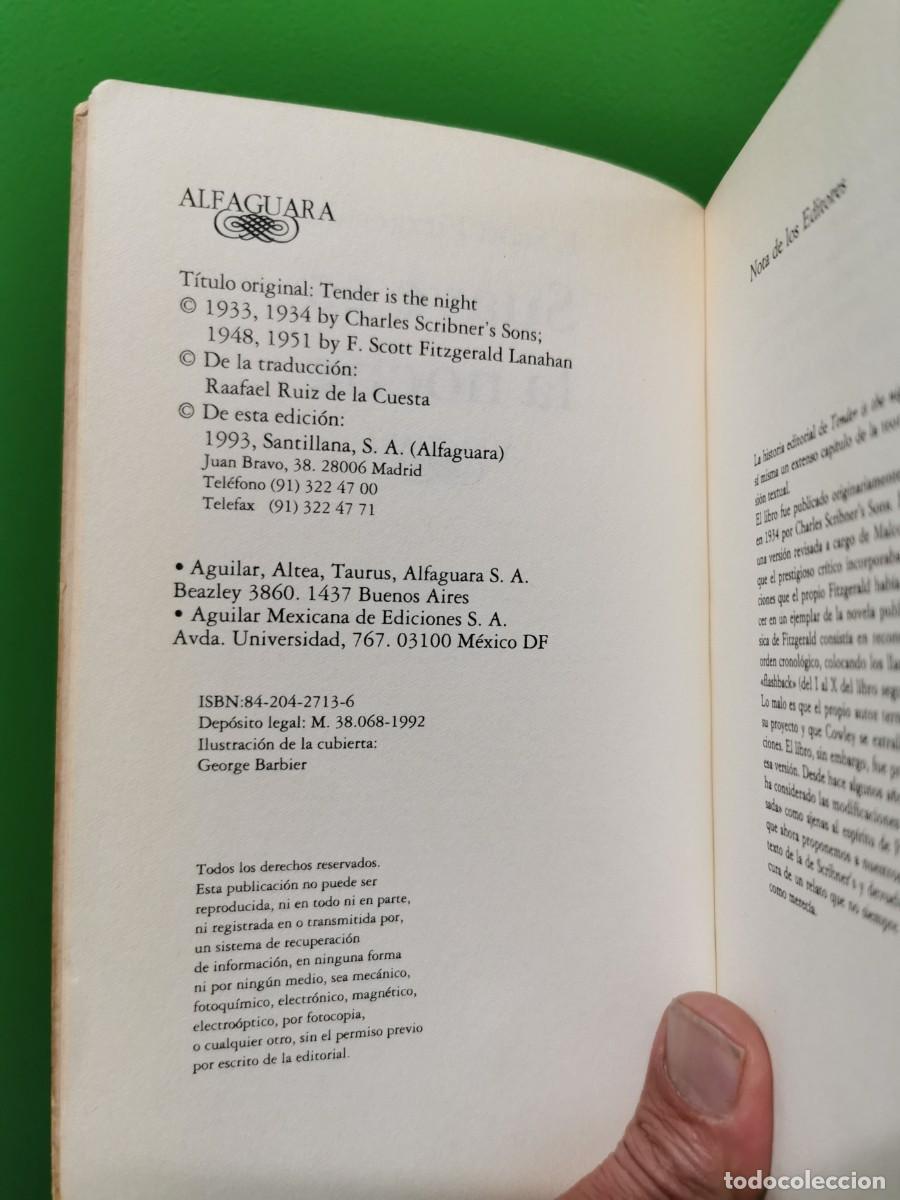 Libros: F. SCOTT FITZGERALD SUAVE ES LA NOCHE - Foto 3