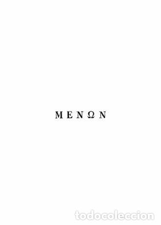 Libros: Menon - Platon - Foto 1