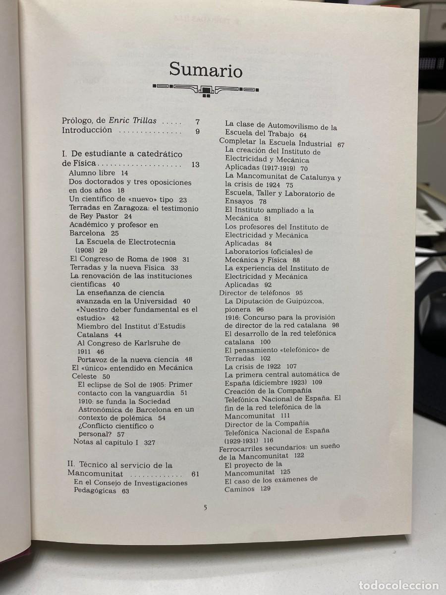 Libros: Esteban Terradas - Antoni Roca Rosell - Ediciones del Serbal, 1990 - Foto 2