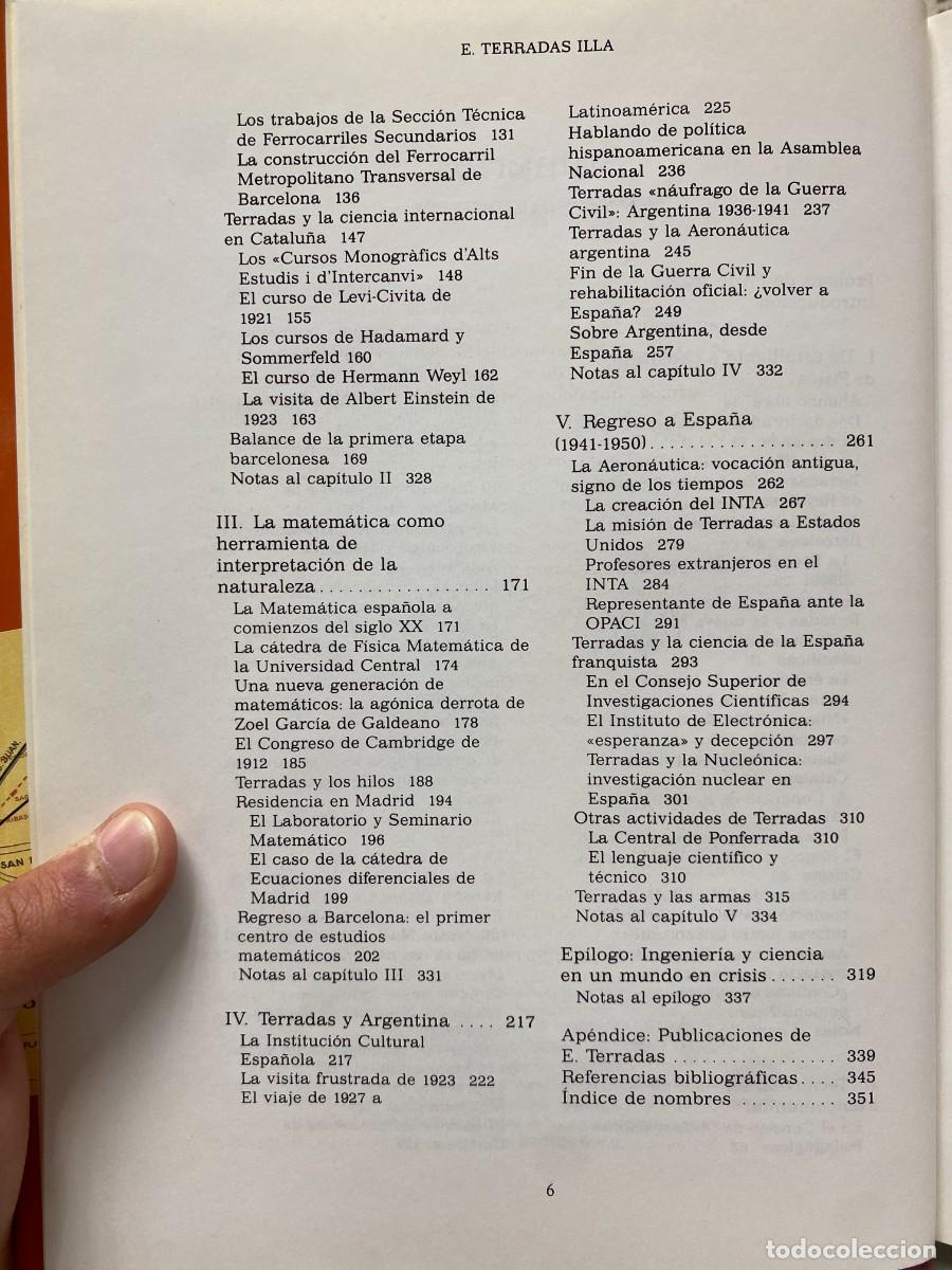 Libros: Esteban Terradas - Antoni Roca Rosell - Ediciones del Serbal, 1990 - Foto 3
