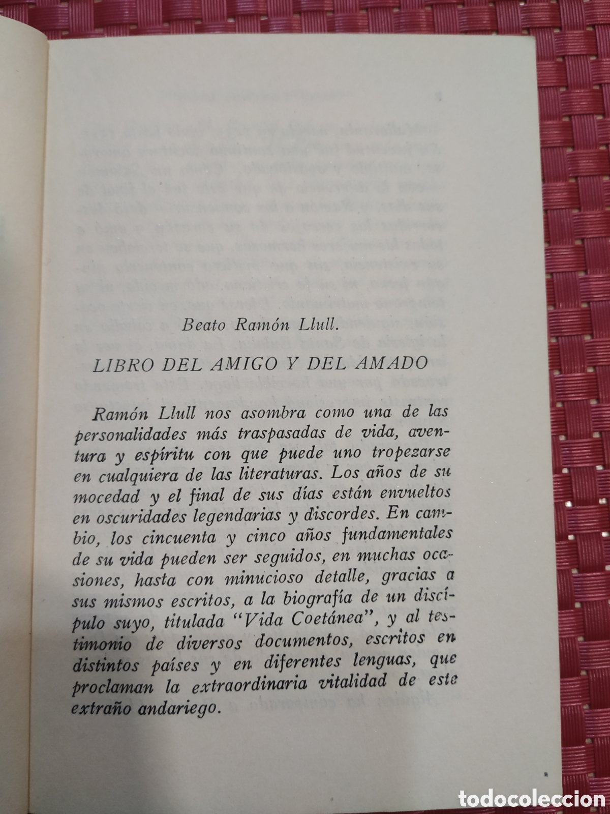 Libros: Libro del Amigo y del Amado. Beato Raimundo Lulio - Foto 3