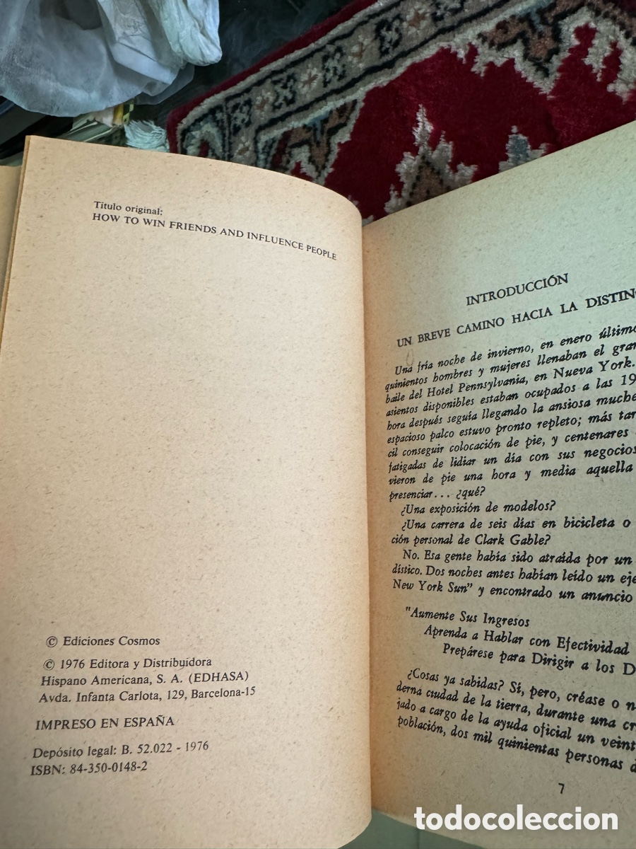 Libros: C&oacute;mo ganar amigos Dale Carnegie 1976 - Foto 6