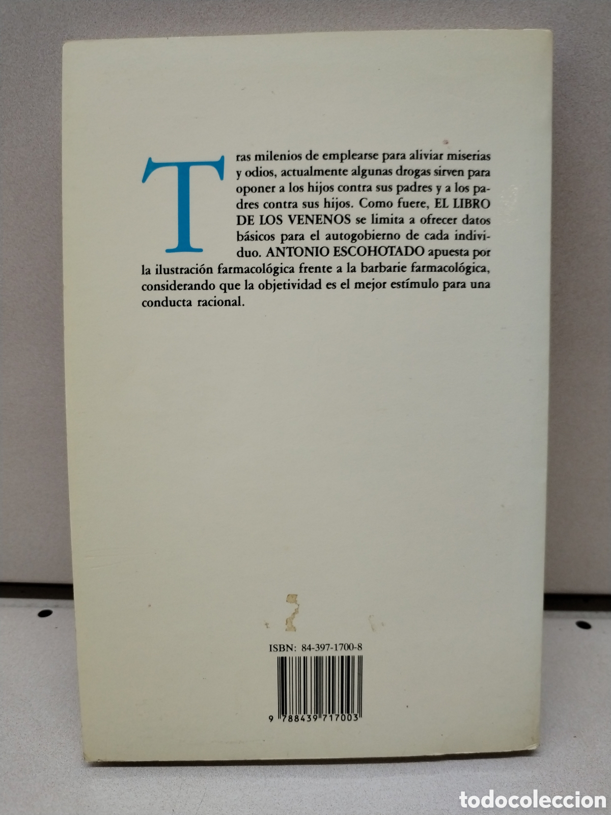 Libros: EL LIBRO DE LOS VENENOS - Antonio Escohotado - Foto 2
