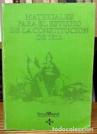 Libros: MATERIALES PARA EL ESTUDIO DE LA CONSTITUCION DE 1812 - CANO BUESO, Juan - Foto 1