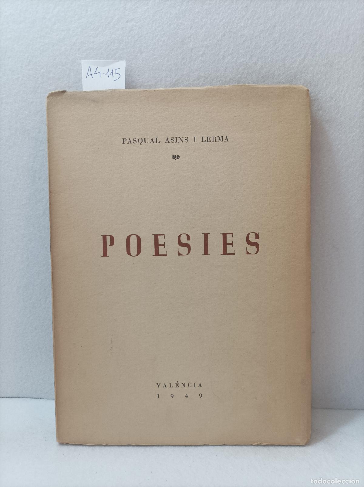 Libros: ASINS i LERMA, Pasqual: - Poesies. - Foto 1