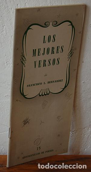 Libros: LOS MEJORES VERSOS - FRANCISCO L. BERNARDEZ - Foto 1