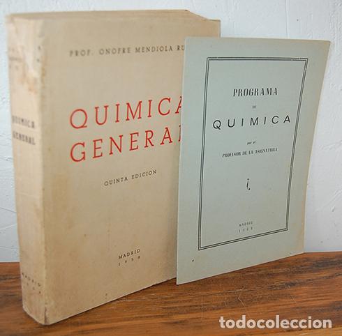 Libros: QU&Iacute;MICA GENERAL - ONOFRE MENDIOLA RUIZ - Foto 1