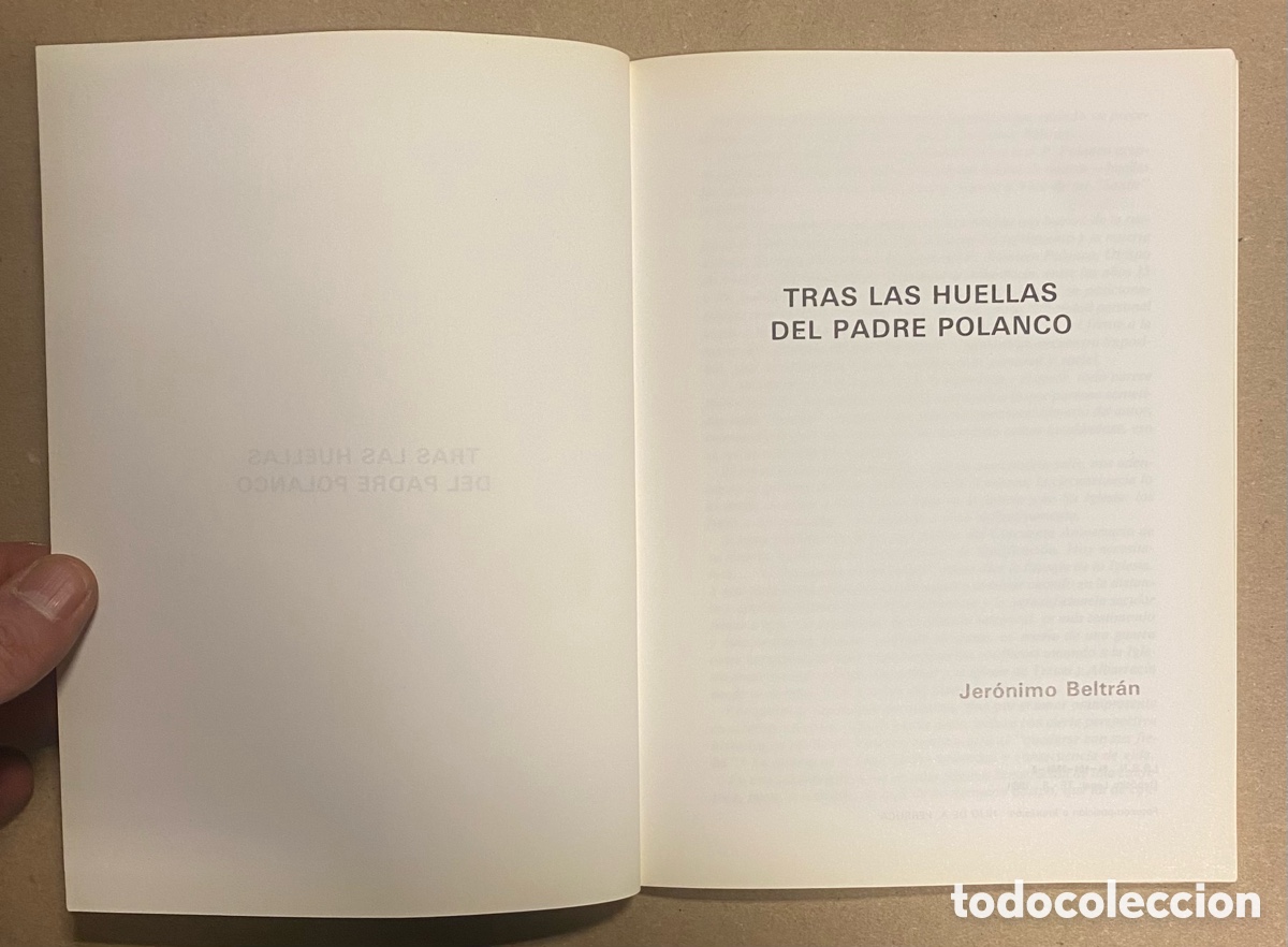 Libros: TRAS LAS HUELLAS DEL PADRE POLANCO. JER&Oacute;NIMO BELTR&Aacute;N. - Foto 2
