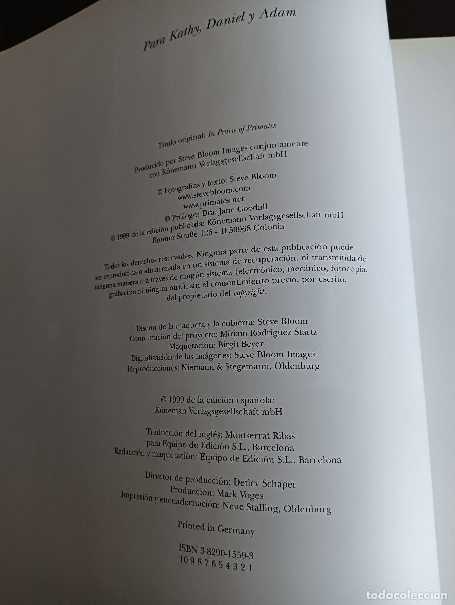 Libros: Dedicado a los primates. Steve Bloom. - Foto 5