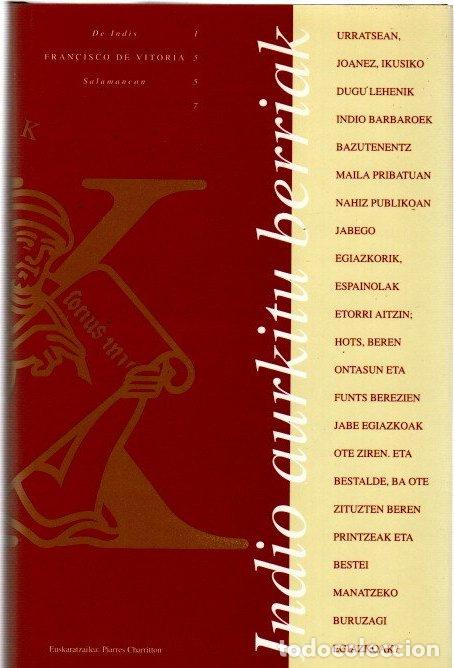 Libros: Indio aurkitu berriak - Vitoria, Francisco de - Foto 1