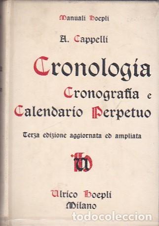 Libros: Cronologia , cronografia e calendario perpetuo - CAPPELLI,A. - Foto 1