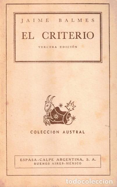 Libros: El criterio - Balmes, Jaime - Foto 1
