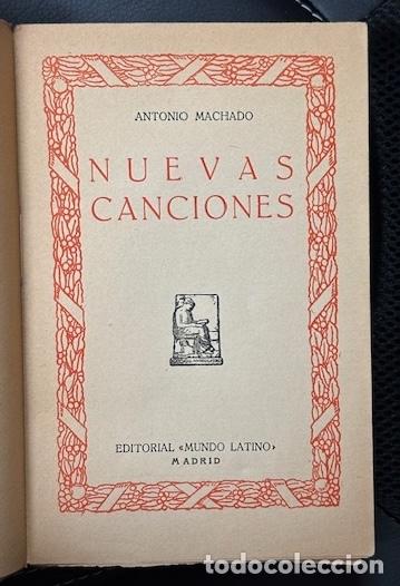 Libros: NUEVAS CANCIONES. Primera edici&oacute;n - MACHADO, Antonio - Foto 4