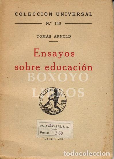 Libros: ARNOLD, Tom&aacute;s. Ensayos sobre educaci&oacute;n - Foto 1