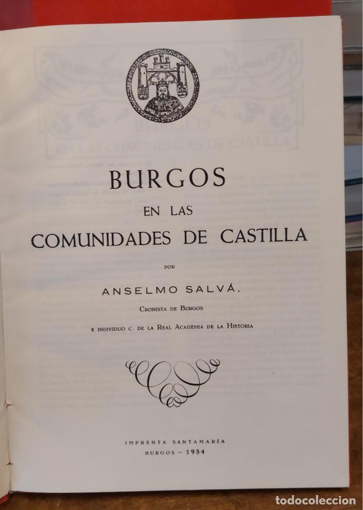 Libros: BURGOS EN LAS COMUNIDADES DE CASTILLA. - SALV&Aacute;, Anselmo. - Foto 2
