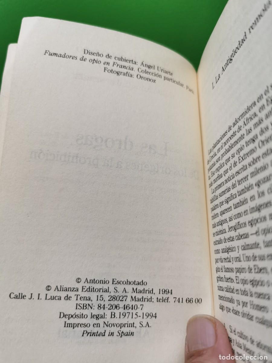 Libros: LAS DROGAS. DE LOS OR&Iacute;GENES A LA PROHIBICI&Oacute;N - ANTONIO ESCOHOTADO - Foto 3