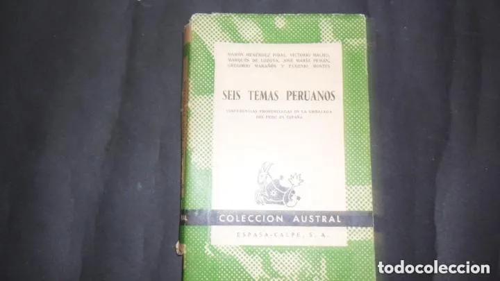 Libros: Seis temas peruanos, VVAA, Ed. Espasa Calpe - VVAA - Foto 1