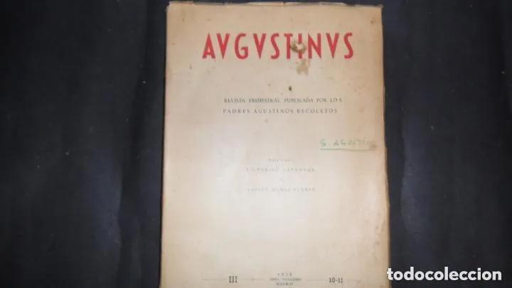 Livres: Revista Augustinus, III, Padres Agustinos recoletos, n&ordm; 10-11, Abril-Septiembre, 1958 - Padres Agust