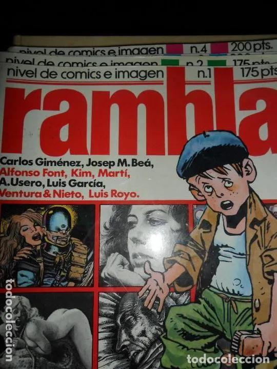 B&uuml;cher: Rambla, Nivel de c&oacute;mics e imagen, lote de 10 revistas, 1-7, 11, 15, 25